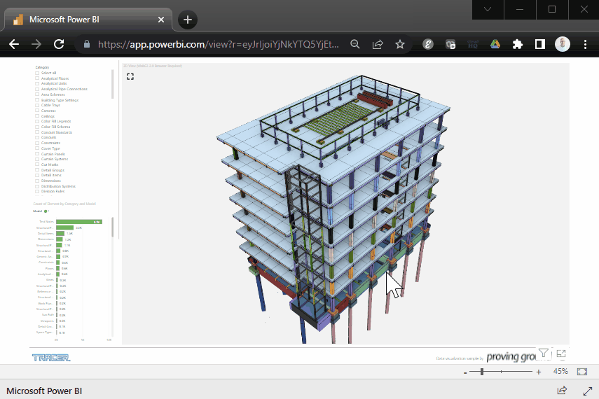 Use Tracer to Visualize your Structural Model and its BIM properties