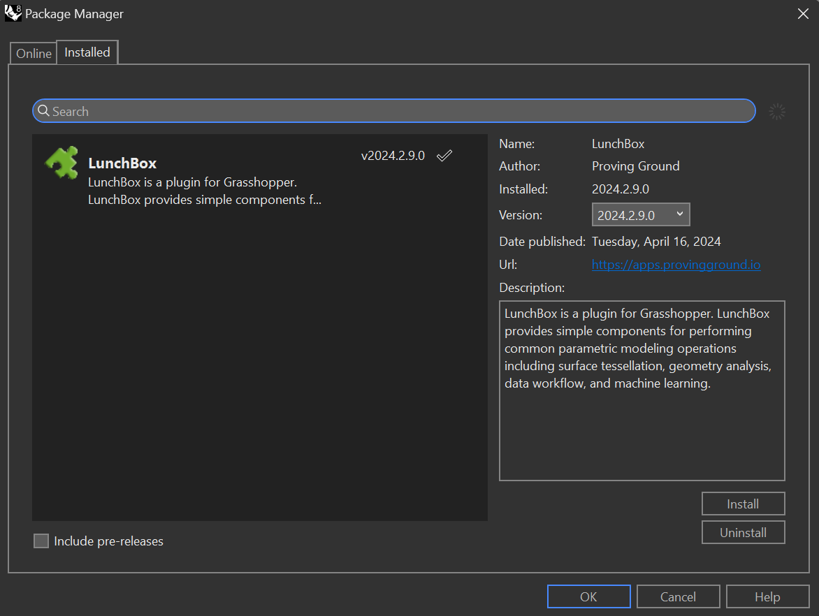 Install LunchBox for Proving Ground Apps